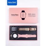 ⁦ساعة ذكية نسائية ذهبي HAINO TEKO G8 MINI | دعم عربي كامل ومكالمات (آيفون/أندرويد) | 2 استيك إضافي | ضمان 3 أشهر⁩ - الصورة ⁦2⁩