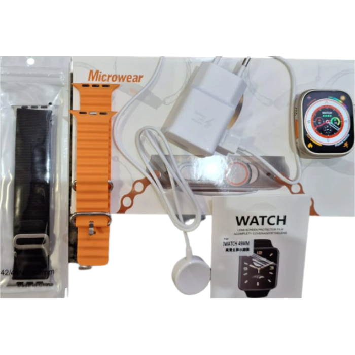 ⁦ساعة سمارت MICROWEAR ULTRA 9 MAX | مكالمات وشحن لاسلكي سريع | دعم كامل للعربية | متوافقة Android/iPhone | بطارية 375 مللي أمبير + ضمان 3 أشهر⁩ - الصورة ⁦3⁩