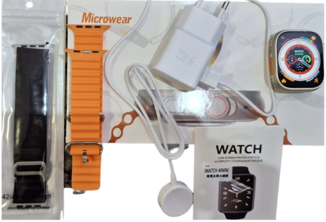 MICROWEAR ULTRA 9 MAX ساعة سمارت MICROWEAR ULTRA 9 MAX | مكالمات وشحن لاسلكي سريع | دعم كامل للعربية | متوافقة Android/iPhone | بطارية 375 مللي أمبير + ضمان 3 أشهر - الصورة 3