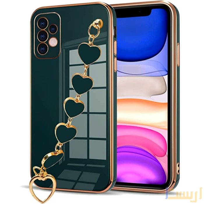 ⁦جراب سلسلة OPPO A76 مقاوم للصدمات - 6.56 إنش - أبيض/أخضر/أسود/ذهبي - TPU مقوي طري - ضمان 3 أشهر⁩ - الصورة ⁦2⁩