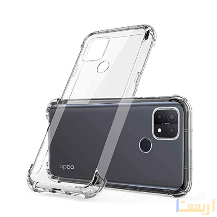 ⁦جراب شفاف لهاتف Oppo A15 مقاوم للصدمات والخدوش مقاس 6.52 انش مع رسومات خفيفة⁩ - الصورة ⁦2⁩