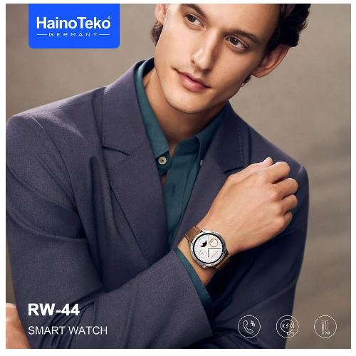 ساعة Haino Teko RW-44 (2) ساعة Haino Teko RW-44 سلفر | ساعة مكالمات تدعم العربية بالكامل | بلوتوث 5.2، شحن مجاني + ضمان 3 أشهر - الصورة 3