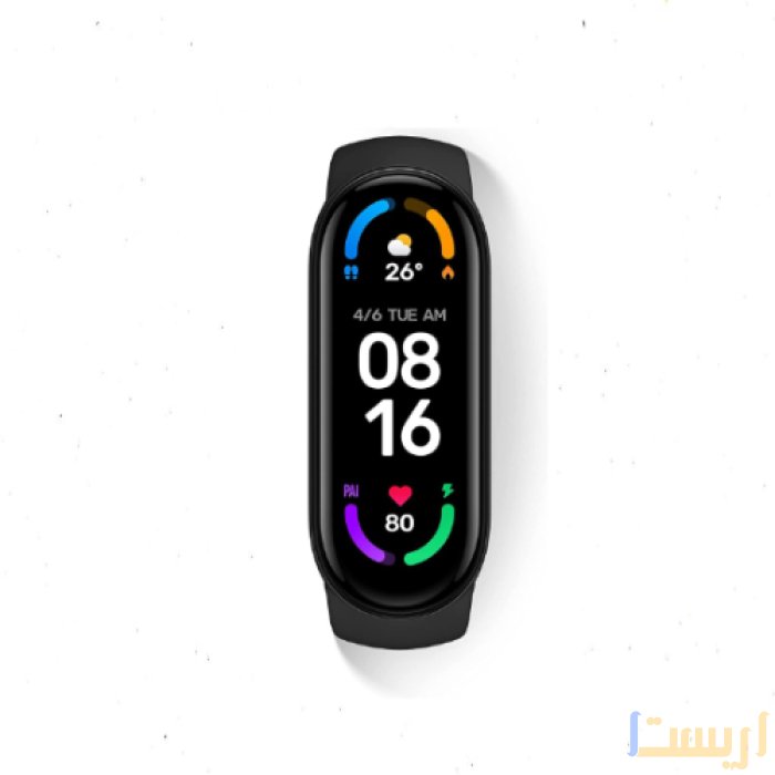 ⁦ساعة شاومي باند 6 ذكية - أسود | شاشة AMOLED 1.56" | بلوتوث 5.0 | مقاومة للماء⁩ - الصورة ⁦1⁩