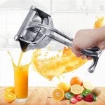عصارة برتقال جامبو يدوية من الألومنيوم - عصارة فواكه متعددة الاستخدامات، قابلة للفصل، شديدة التحمل، مضادة للتنقيط، خالية من البيسفينول A - الصورة 5