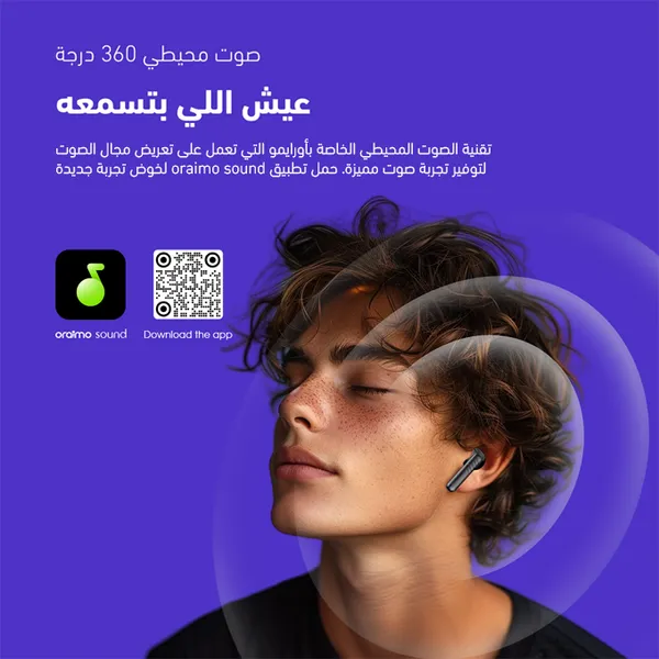 330S-680-AR-4 سماعة بلوتوث Oraimo FreePods Neo OTW-330S | لاسلكية رياضية ضد الماء مع إلغاء الضوضاء ENC وبلوتوث 5.3 | ضمان عام – متوفرة بأبيض وأسود - الصورة 11