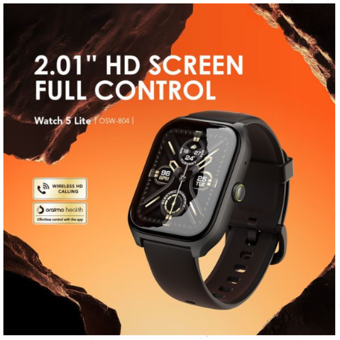⁦ساعة سمارت مكالمات Oraimo Watch 5 Lite OSW-804 | مقاس 49 مللي | قياس نبض وأكسجين | ضمان 12 شهر - اربستا⁩ - الصورة ⁦2⁩