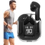 سماعات بلوتوث Ultra Pods Max Pro - لاسلكية بخاصية إلغاء الضجيج وشاشة عرض - ضمان 14 يوم إرجاع مجاني - أسود/أبيض - الصورة 5