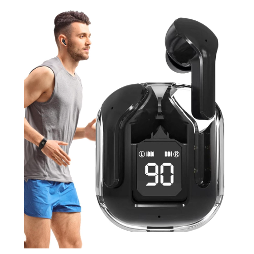 ultra-podsm-pro-3 سماعات بلوتوث Ultra Pods Max Pro - لاسلكية بخاصية إلغاء الضجيج وشاشة عرض - ضمان 14 يوم إرجاع مجاني - أسود/أبيض - الصورة 5