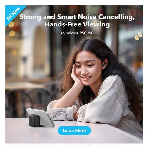 سماعة-بلوتوث-Anker-Soundcore-R50i-NC-الأصلية-الأفضل-بين-أفضل-سماعات-2025-3 سماعات Anker Soundcore R50i NC اللاسلكية - مانعة للضجيج HD بـ بلوتوث 5.3 | ضمان سنة | مقاومة للماء IPX5 | أصلي | أبيض/أسود - الصورة 5