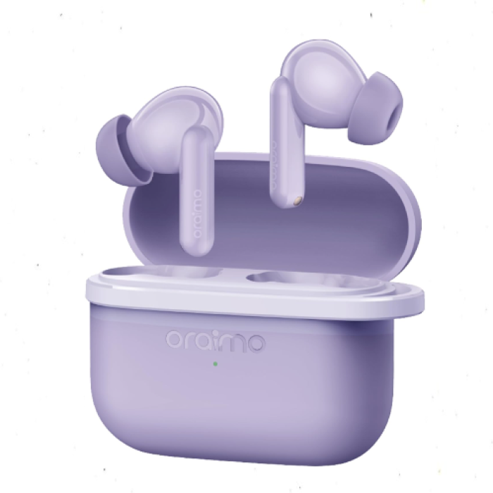 ⁦سماعات Oraimo SpaceBuds Lite OTW-324 بنفسجي | لاسلكية مانعة للضجيج | مقاومة للماء - 40 ساعة | Sound360 | ضمان عام⁩ - الصورة ⁦1⁩